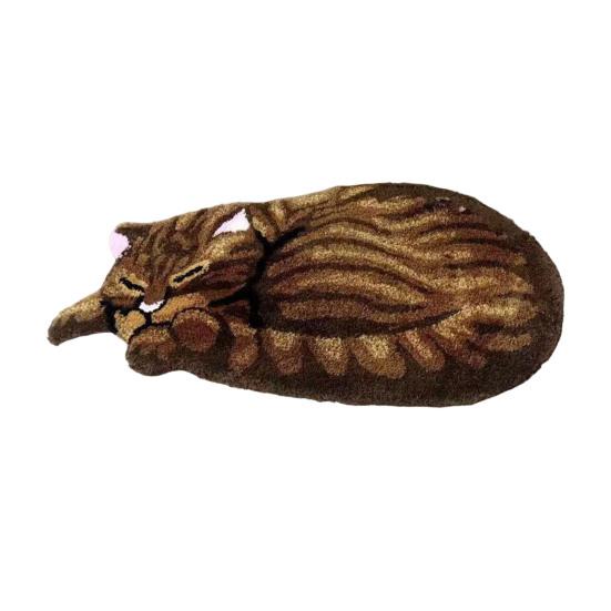 Плюшевый коврик с кошкой, милый мультяшный котенок, напольный коврик, противоскользящий, мягкий прикроватный коврик для спальни, гостиной, игровой комнаты, декор детской комнаты