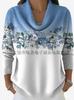 2025 European & American 3D Digital Print Loose Knit Sweater for Autumn & Winter