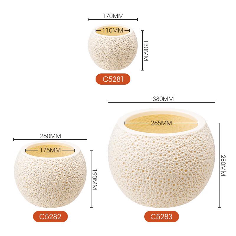 Nordic Moon Surface Large Plastic Floor Planter