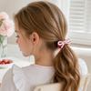 10Pcs Soft Texture Bow Hair Tie Elastic Ponytail Holder New Bowknot Hair Band  Girls