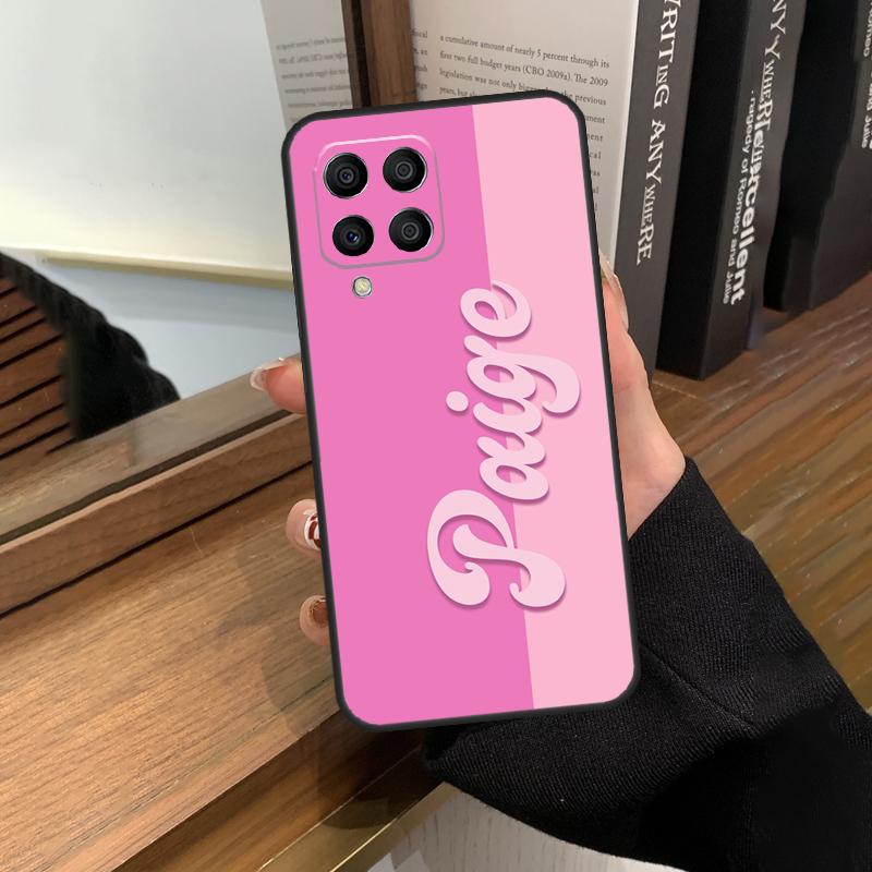 Персонализированный цвет имени для чехла телефона Samsung Galaxy M13 M23 M33 M53 M21 M31 M51 M30s M20 M12 M32 M52 M14 M34 M54