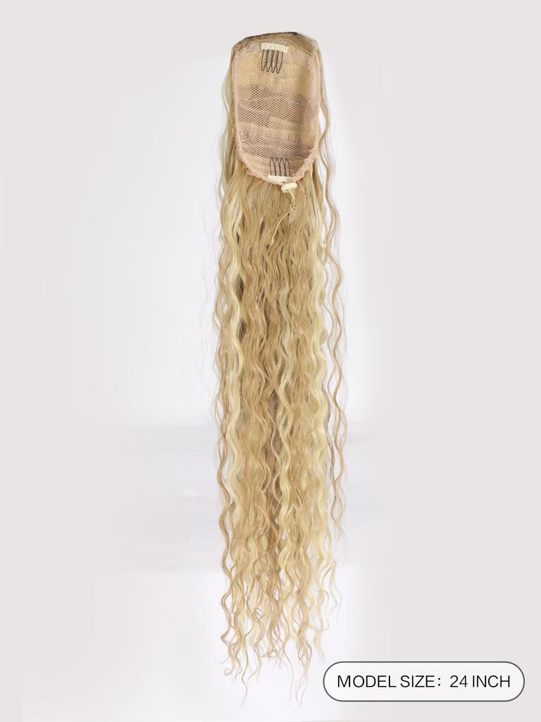 24 Inch Curly Ponytail Extension Clip Synthetic Drawstring Ponytail