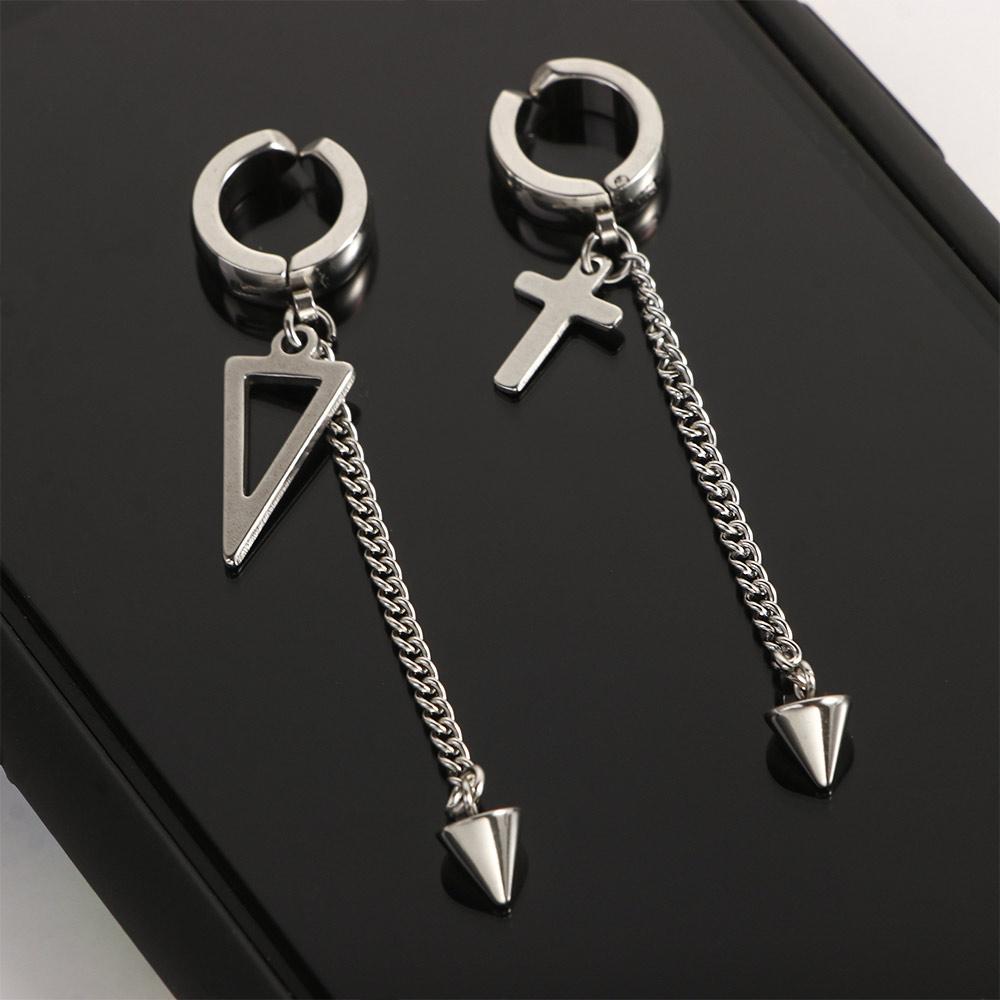 Punk Tassel Without Piercing Hypoallergenic Drop Earrings Dangle Earrings Fashion Jewelry Ear Clip