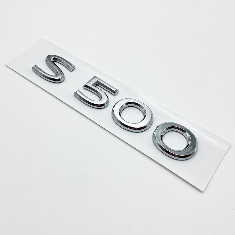 Glossy Black Silver S480 S500 S560 S580 S600 ABS Emblem for Mercedes Benz S W222 W223 Car Side Rear Badge Nameplate Logo Sticker QL0