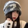 Wool Knitted Wool Cold Hat Women's Versatile Big Head Circumference Piled Hat Shows a Small Face To Keep Warm Autumn and Winter Hat Tide