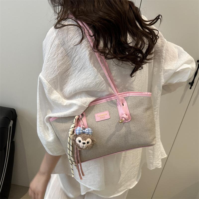 Women S Large Capacity Fashion Tote Bag Casual Shoulder Bag For College Students