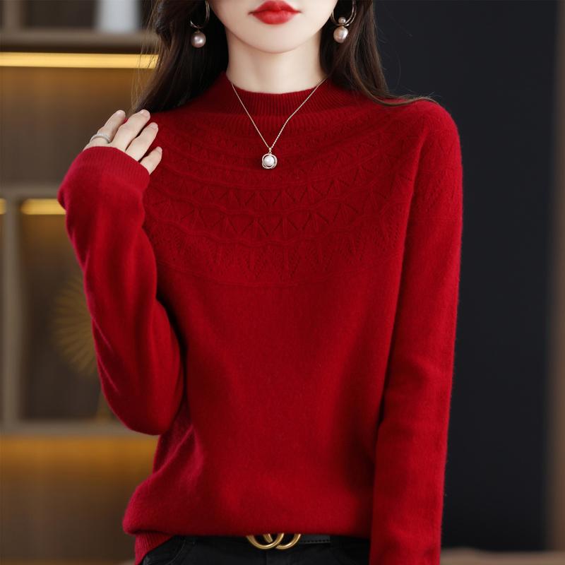 Женский свитер из 100% шерсти, СОВРЕМЕННАЯ НОВАЯ водолазка SAGA, зимний теплый вязаный пуловер, трикотаж, женские свитера, вязаные топы