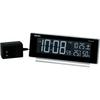Clock Alarm Clock, Radio-Controlled, Digital, AC Powered, Color LCD, Series C3, Silver Metallic, DL207S SEIKO
