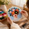 Набор для вышивания с 20 пяльцами, ножницами, нитевдевателем и нитками для ручного шитья и рукоделия