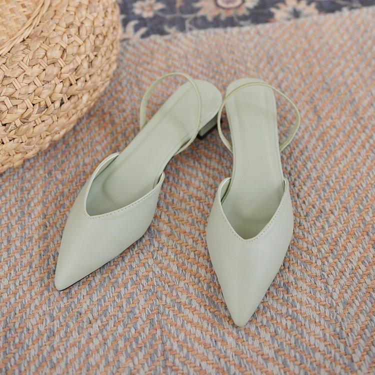 Fashion 2024 Summer Fashion New Women's Fashion Sandals Baotou Simple Medium Thick Heels Single Shoes slippers sandal women shoes