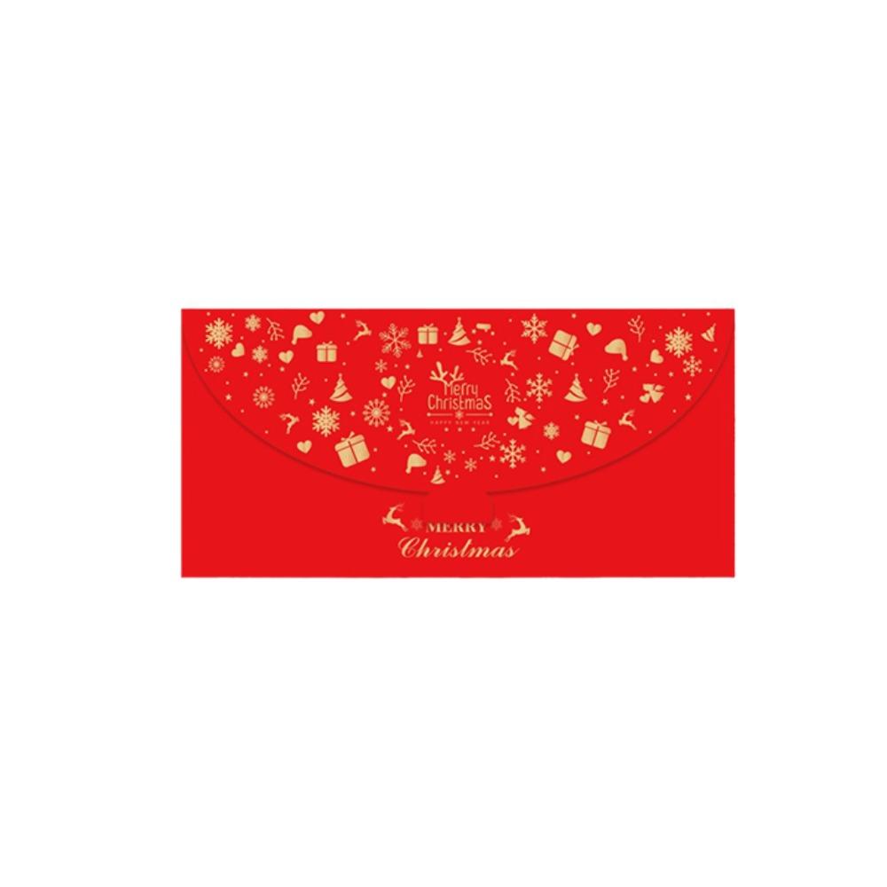 6PCS Rectangular Xmas Currency Envelopes Hot-stamped Christmas Gift Envelope Party