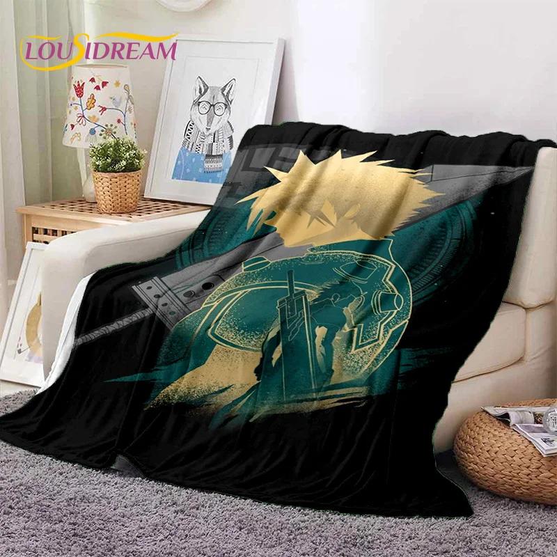 Final Fantasy Series Games Soft Flannel Blanket for Beds Bedroom Sofa Picnic,Throw Blanket for Cover Outdoor Leisure Nap Gift