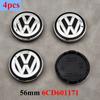 For VW Volkswagen Jetta MK5 Golf 4pcs 55mm 56mm 65mm 70mm 76mm Car Wheel Center Hub Caps Cover For VW Volkswagen Golf Polo Passa