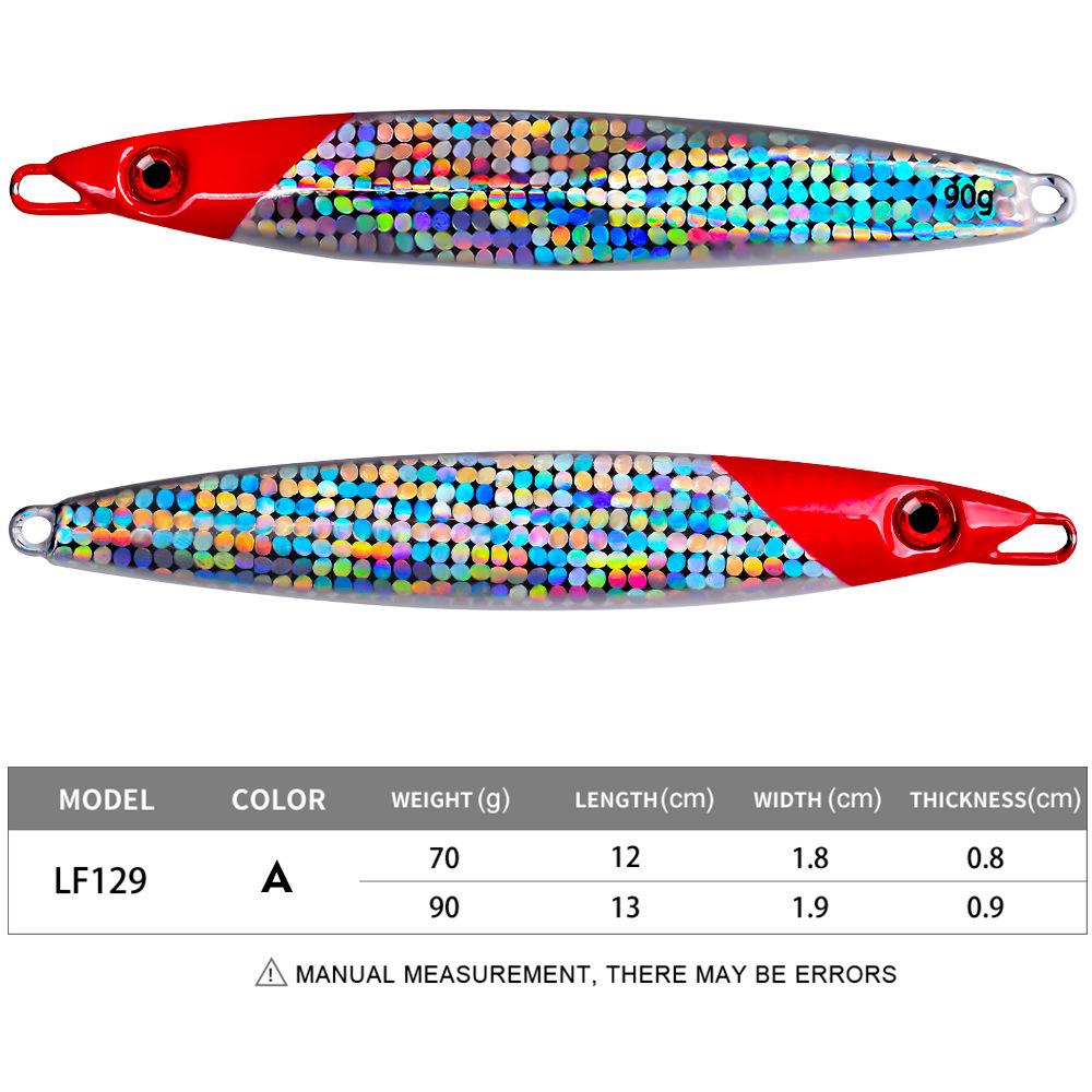 Приманка из железной пластины, ловля с морской рыбацкой лодки, глубоководная бионическая рыба, приманка Luya, 70 г, 90 г, ложная приманка Luya, быстрое падение, большая железная пластина, свинцовая рыба