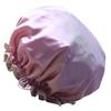 Waterproof Satin Shower Cap Elasticated Reusable Salon Hat Double Protector