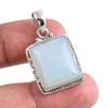 Natural Aqua Chalcedony Gemstone Handmade 925 Solid Silver Pendant 1.50'' D6g52
