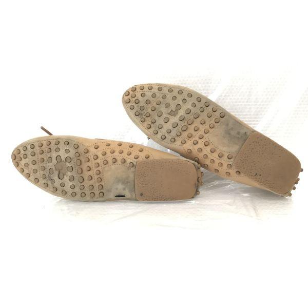 Сделано в Италии TOD'S Кожаные мокасины для вождения 38.5 24.0-24.5 Коричневые туфли(ИСПОЛЬЗОВАЛ)