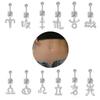 Zircon Belly Button Ring - Twelve Constellations Design