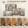 Computer Desk, 120 cm, Adjustable Legs, Rustic Brown