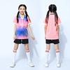 Kids Sports Set 4pcs Short Sleeve T-Shirt Shorts Compression Base Layer Badminton Tennis Volleyball Training Competition