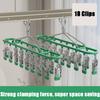 With 18 Clips Hanging Drying Rack Rust Proof Sock Rack Multi-functional Underwear Hanger  Bras
