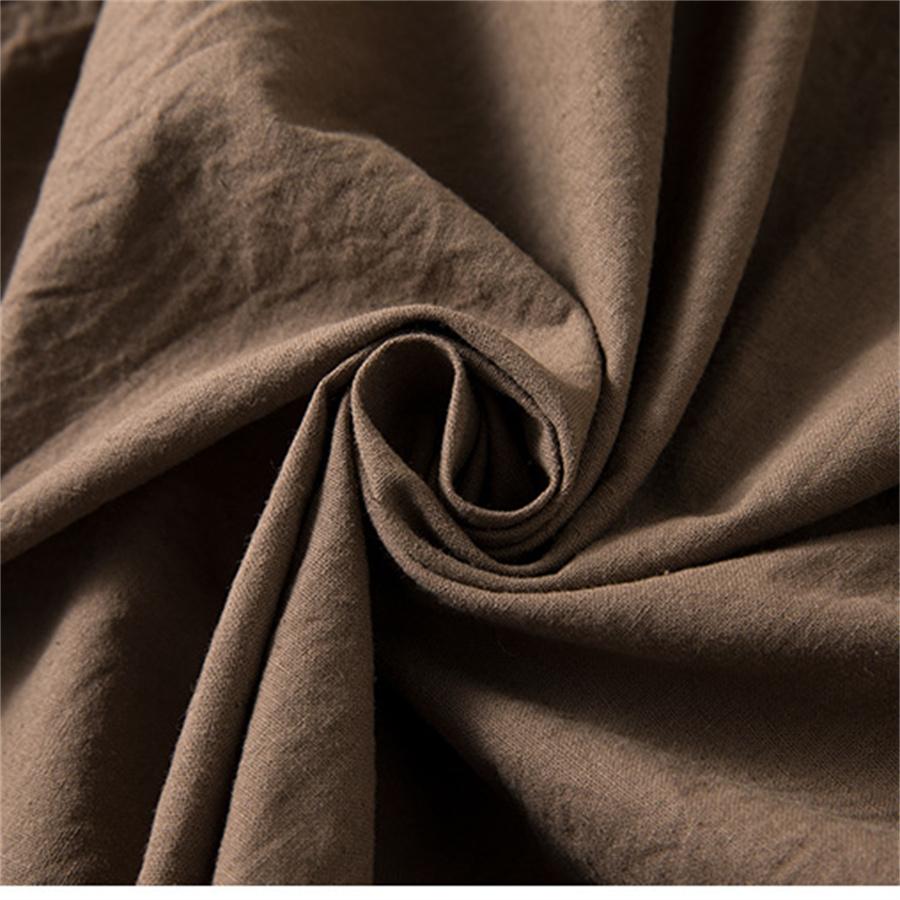 Хлопково-льняная блузка с вышивкой, однотонная весенне-осенняя рубашка на пуговицах, повседневный свободный топ с длинными рукавами с лацканами для женщин