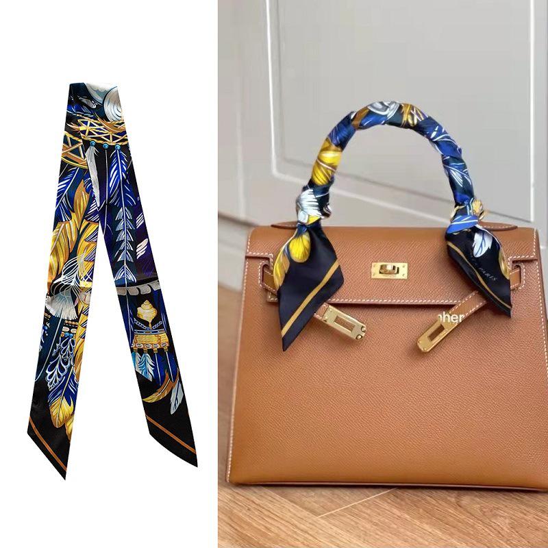 2024 Silk Twilly Scarf: Stylish Ribbon for Bag Handles & Hair