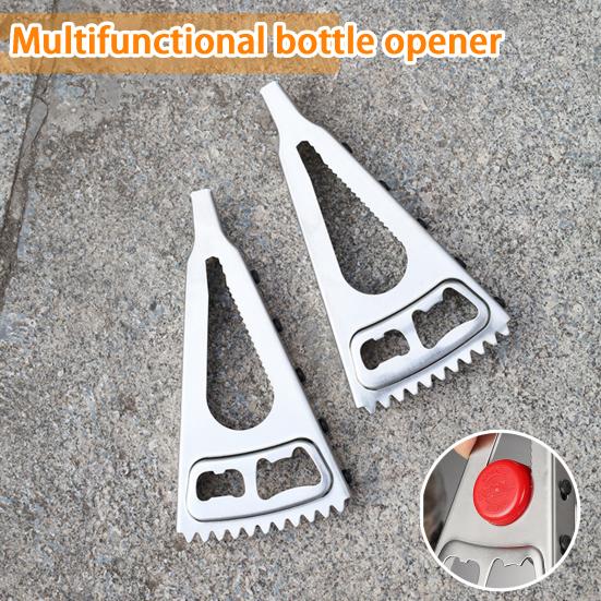 Bottle Opener Comfortable Grip Creative Sturdy Anti-rust Multifunctional Save Effort Silver Color Stainless Steel Jar Opener Home Supply