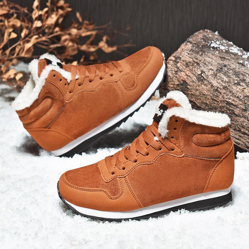 Fashion Shoes for Men Couple Winter Boots Men Lightweight Hight Top No Slip Warm Snow Boots Plush Women Footwear Plus Size Women Boots