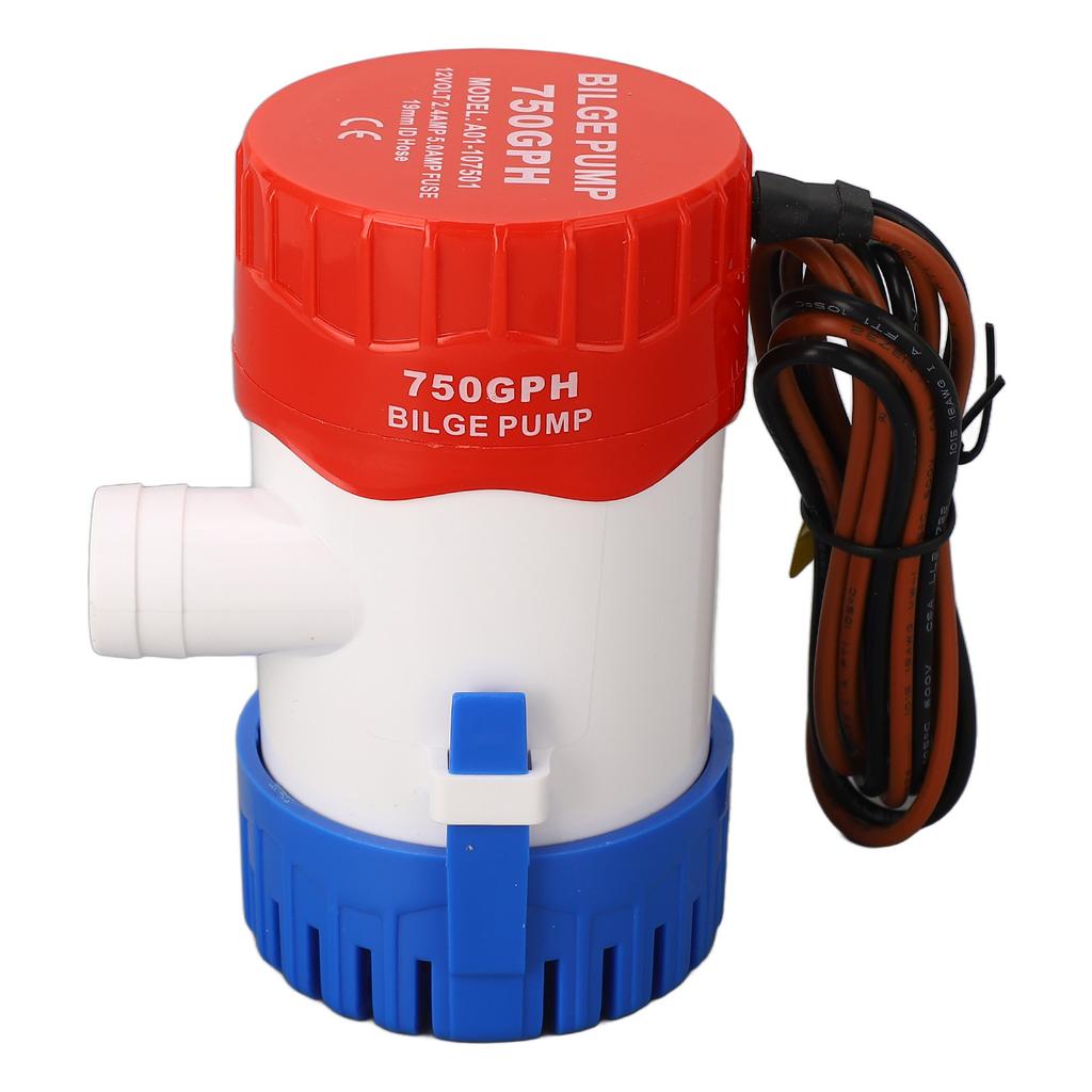 Bilge Pump Silent Boat Submersible DC 12V 750GPH Micro Drain Pump for Garden Ship