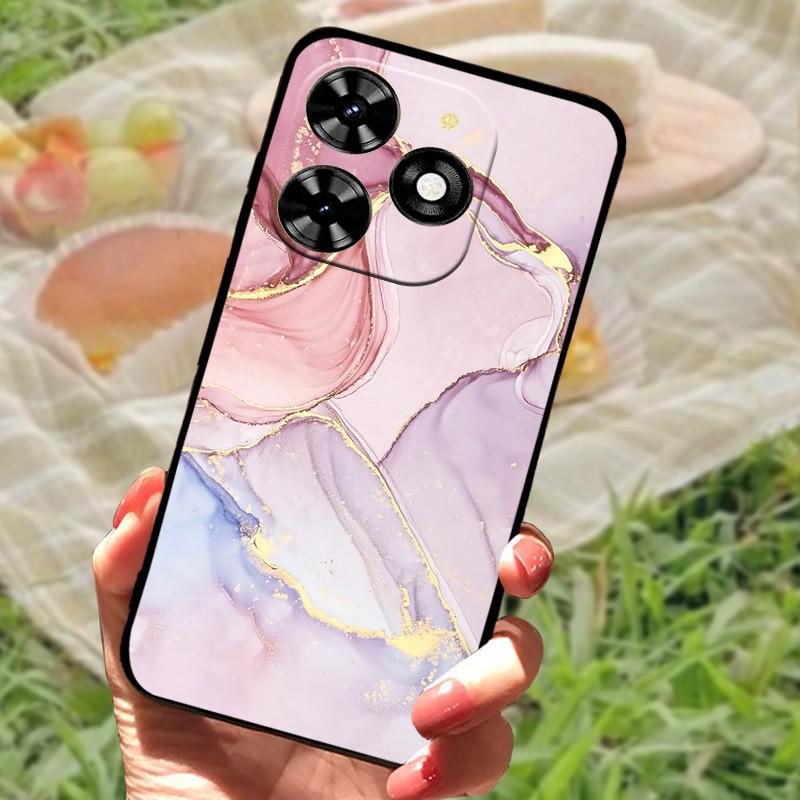 Для Tecno Spark 20 20C Чехол-бампер Силиконовый Мягкий Мраморный Черный Funda Coque для Tecno Spark 20 Pro Защитные Чехлы Spark20