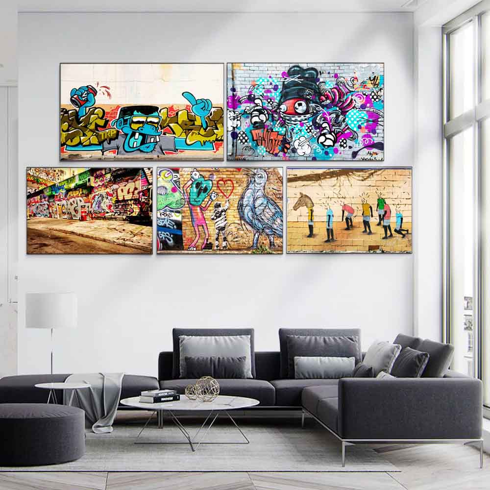 Настенная живопись Бэнкси, уличное граффити, культура, постер, портрет знаменитости, картина маслом, картина на холсте, украшение дома, фреска, без рамки