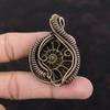 Ammonite Fossil Pendant Copper Wire Wrapped Pendant Handmade Pendant Copper Jewelry Designer Pendant Genuine Gemstone Jewelry Gift For Her