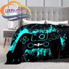 Flannel Game Handle Blanket Gamer  Print All Season Lightweight Plush Cozy Super Soft Luxury Couch Sofa Bed