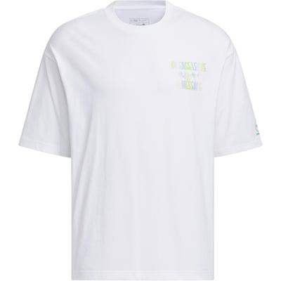 adidas Футболка Neo Vibe Collective с принтом алфавита, топы унисекс, белые IA6736