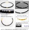 Royal Jewelry 3mm 18k k18 18K Gold Black Diamond Color Black Spinel Color Crystal Bracelet Anklet (White Gold, 24)