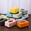 Простой дизайн Пластиковая коробка для салфеток Квадратная Прочная коробка для бумажных полотенец Однотонный держатель для салфеток Для домашнего использования