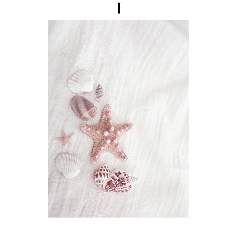 Wall Art Print Calm Beach Waves Raft Road Turtle Shells Reed Canvas Painting Nordic Poster Decoration Pictures For Living Room