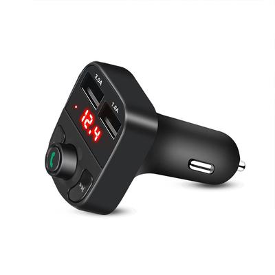 Автомобильный комплект, беспроводное зарядное устройство для телефона Bluetooth, ЖК-дисплей, MP3-плеер, громкая связь, FM-передатчик, зарядное устройство с двумя USB-портами