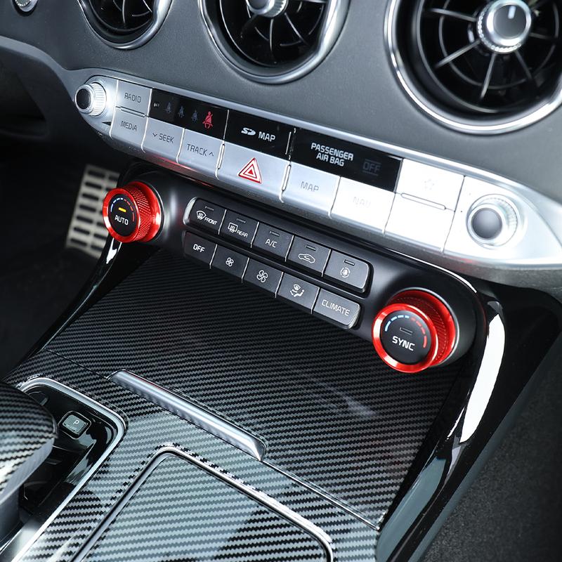 Automotive Interior Trim Aluminum Alloy Material Air Conditioner Rotation Cover Trim For Kia Stinger 2018 LHD RHD