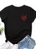 Chest Glowing Heart Print Women T Shirt Short Sleeve O Neck Loose Women Tshirt Ladies Tee Shirt Tops Camisetas Mujer