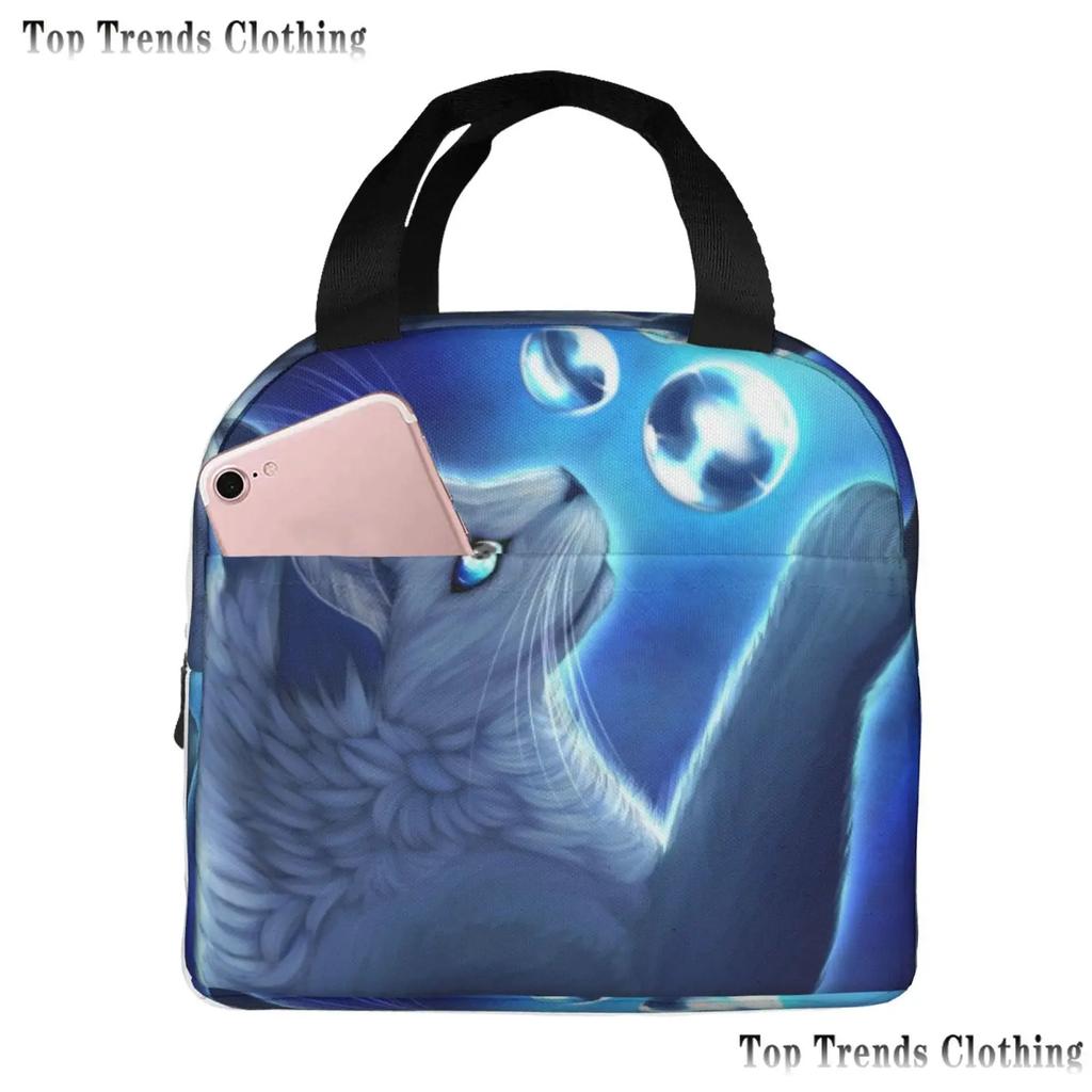 Сумка для ланча Warriors Cats для женщин, водонепроницаемая, термосумка для ланча в офис, школьные термосумки