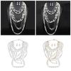 Stylish Pearls Jewelry Set Featuring Multilayers Necklace and Earrings Accessory for Fashionable Woman Casual Wear