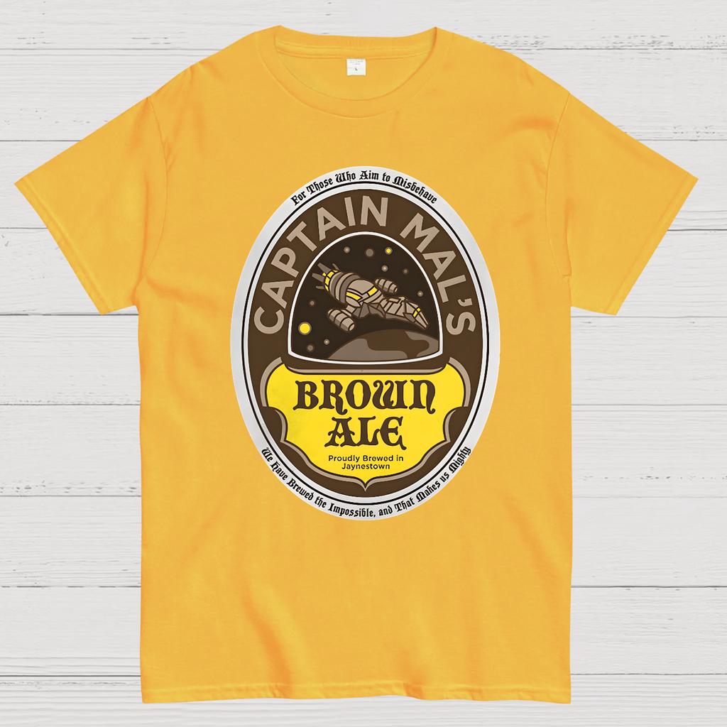 Captain Mal's Brown Ale Cotton Summer Casual Cool Loose T-Shirt