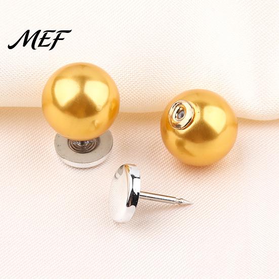 No-sew Shirt Buttons 5Pcs Fake Pearl for Clothing, Removable Decorative Brooch Pins, No Quick Fix Sewing Sew Safety Pins Neckline Embellishment,