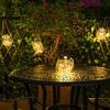 Solar Lantern Lights Waterproof Flickering Flame Garden Light Decorative Solar Hanging Lantern with 2 Modes for Yard Patio Decor