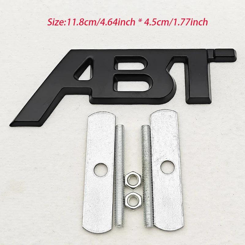 3D ABT Logo Emblem Car Trunk Front Grille Badge For T6 S5 RS7 C8 Q8 RS6 SQ5 Q5 Q7 RS4 A3 8V A6 Skoda Sticker Auto Accessories