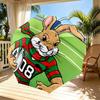 South Sydney Rabbitohs Print Automatic Open Close Umbrella, Portable Foldable Umbrella, for Outdoor Commute Camping Trip, Ideal Birthday Gift
