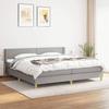 3130137 vidaXL Divan Bed with Mattress Light Grey 200x200cm Fabric