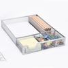 Desk Drawer with Non Slip Rubber Pads Metal Mesh 5 Compartments Storage Tray for Home and Use